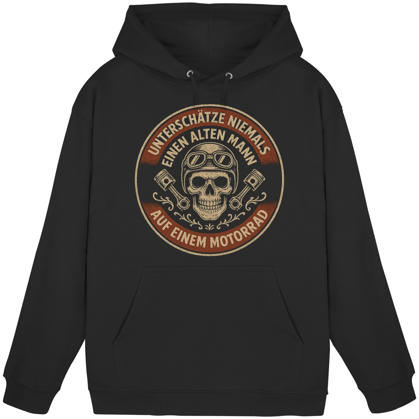 Unterschätze niemals einen alten Mann auf einem Motorrad - Hoodie / Kapuzenpullover