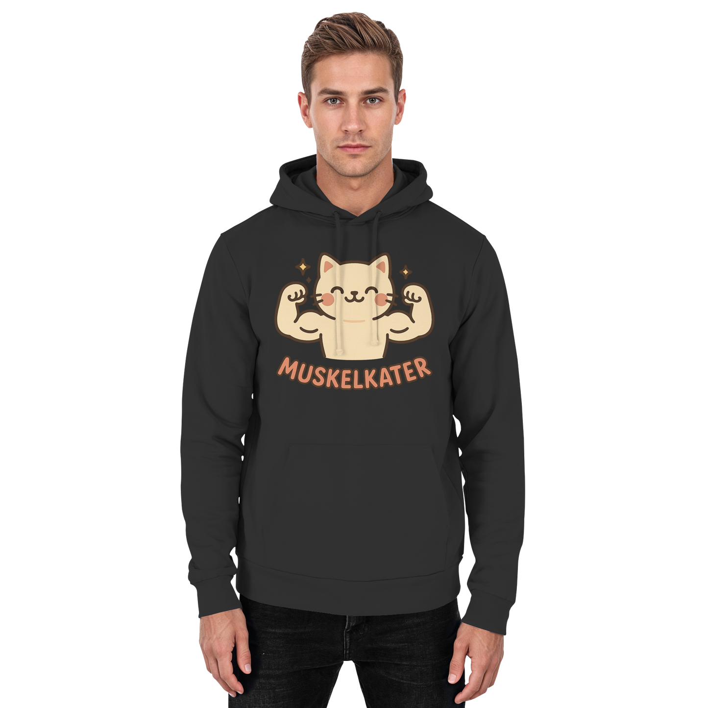 Muskelkater - Kawaii Cat - Hoodie / Kapuzenpullover