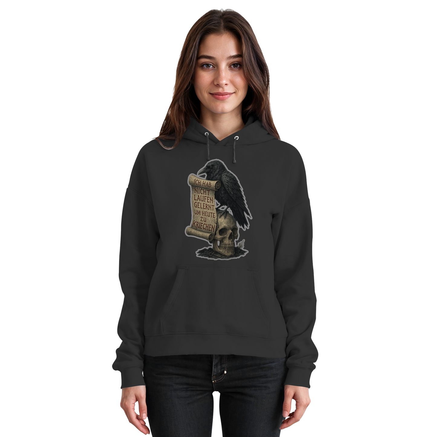 Ich habe nicht laufen gelernt um heute zu kriechen (black) - Hoodie / Kapuzenpullover