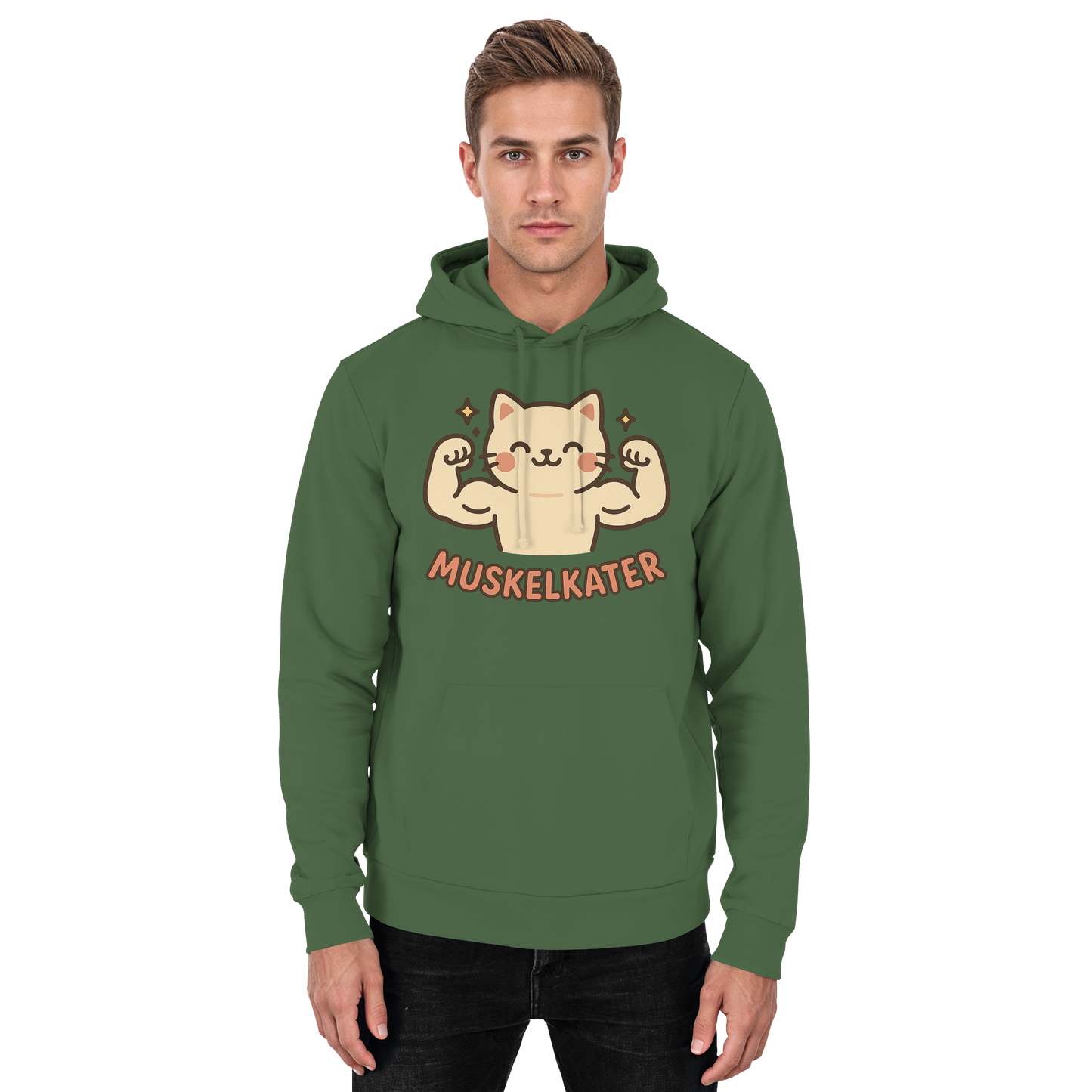 Muskelkater - Kawaii Cat - Hoodie / Kapuzenpullover