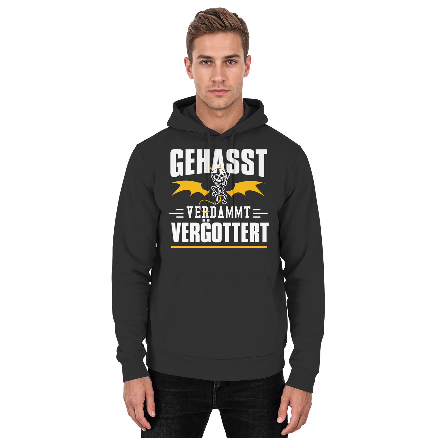 Gehasst Verdammt Vergöttert - Skelett mit Flügeln - Hoodie / Kapuzenpullover