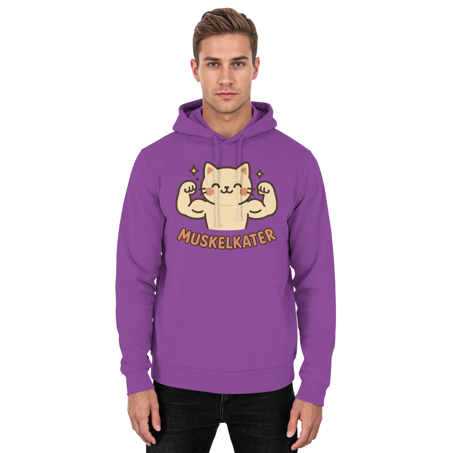 Muskelkater - Kawaii Cat - Hoodie / Kapuzenpullover