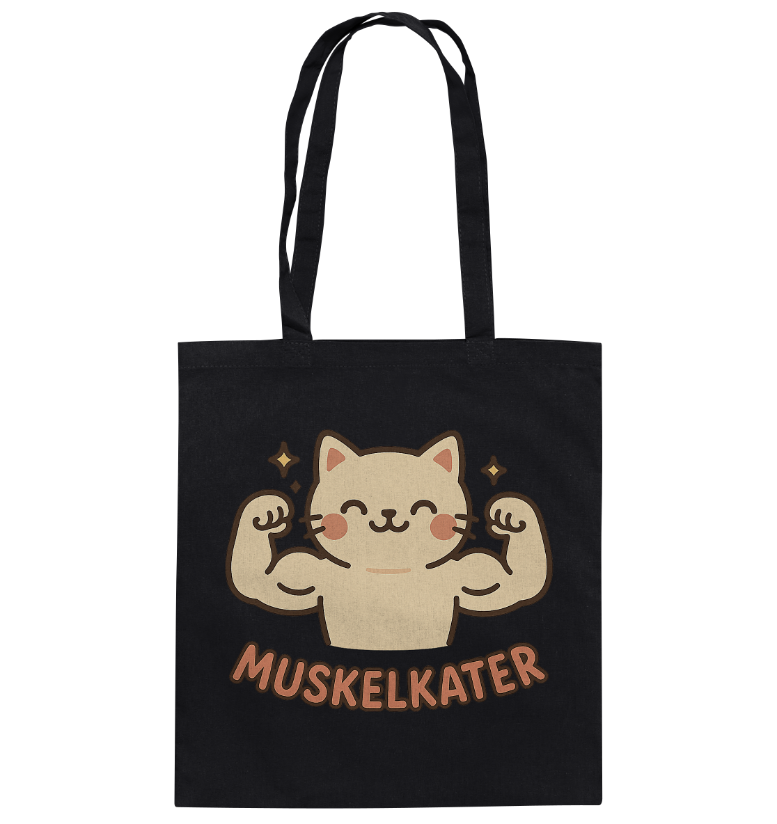 Muskelkater - Kawaii Cat - Baumwolltasche