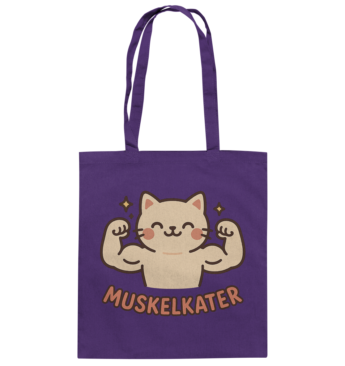 Muskelkater - Kawaii Cat - Baumwolltasche