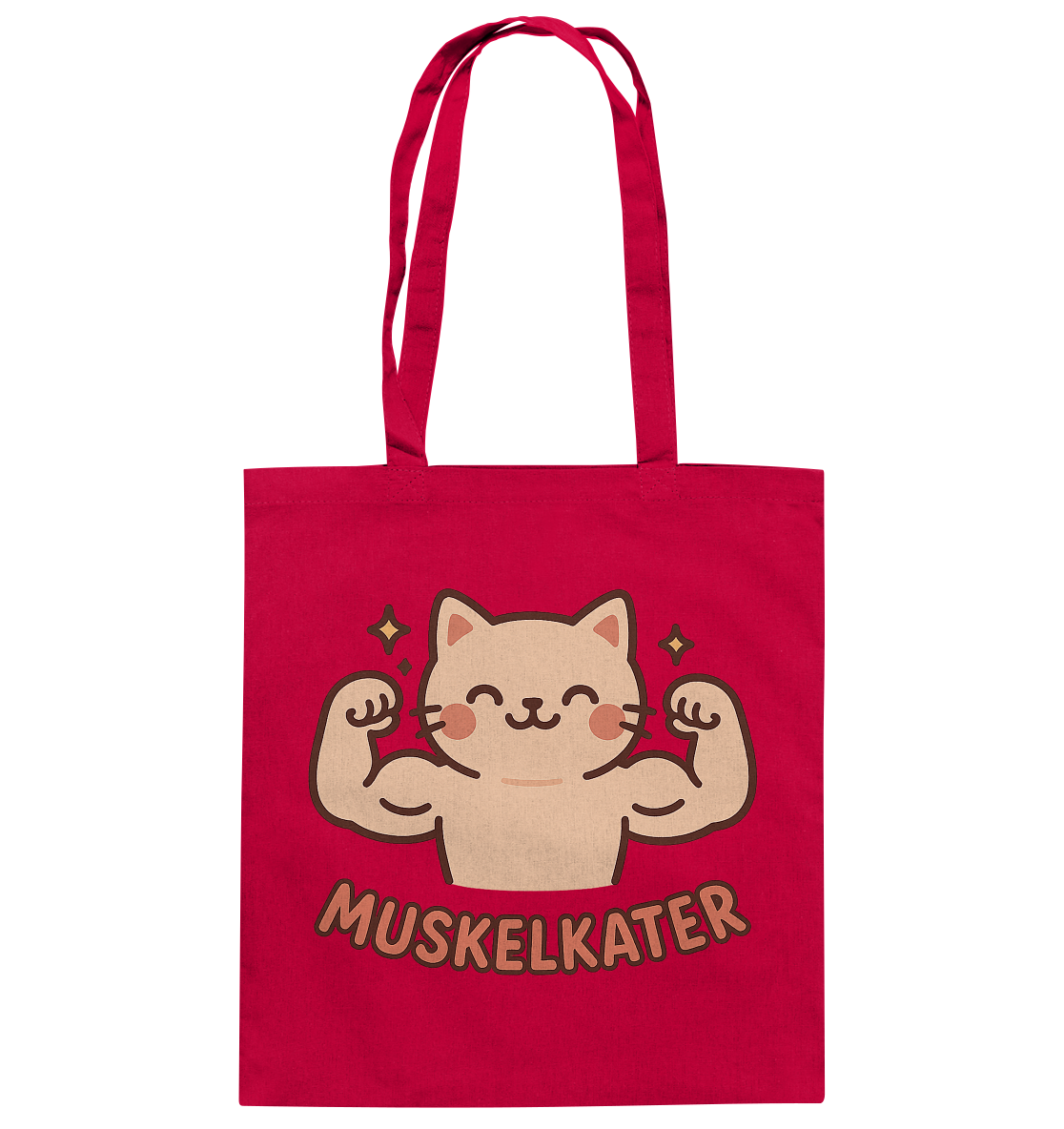 Muskelkater - Kawaii Cat - Baumwolltasche