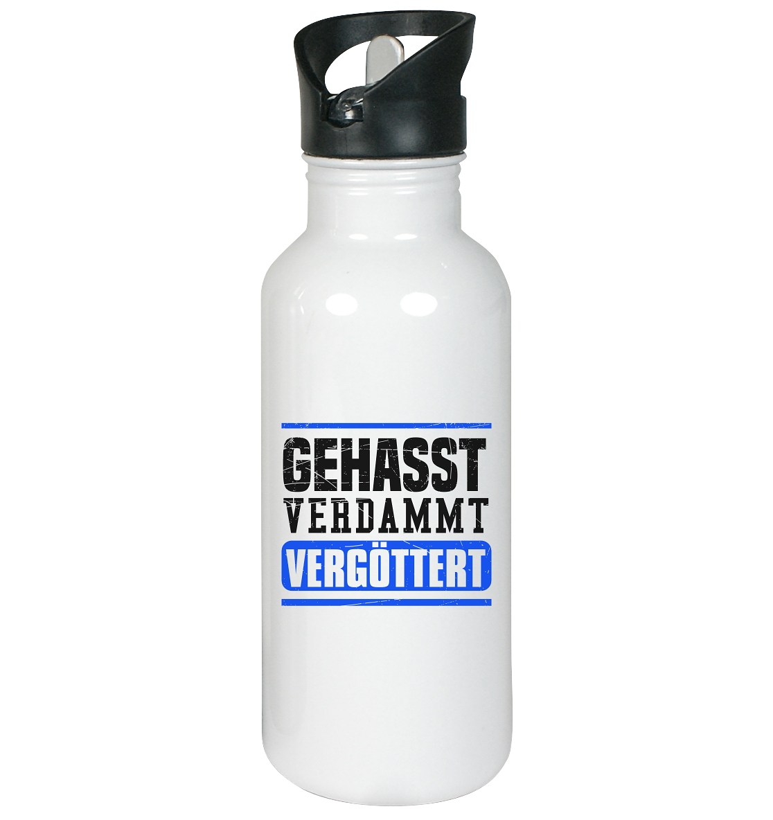 GEHASST VERDAMMT VERGÖTTERT - Edelstahl-Trinkflasche