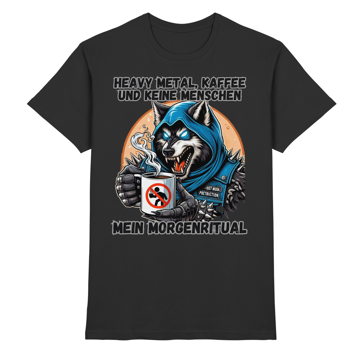 Heavy Metal, Kaffee und keine Menschen - T-Shirt