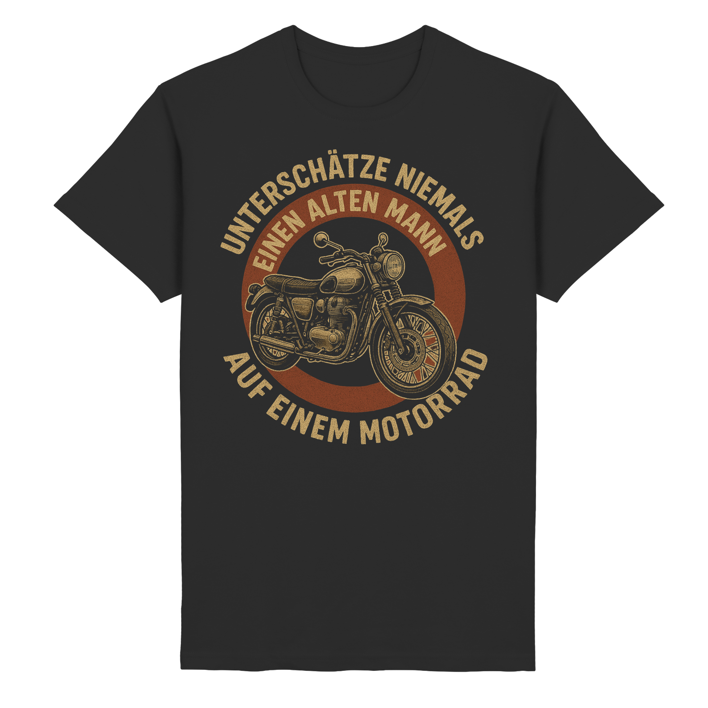 Unterschätze niemals einen alten Mann auf einem Motorrad - T-Shirt