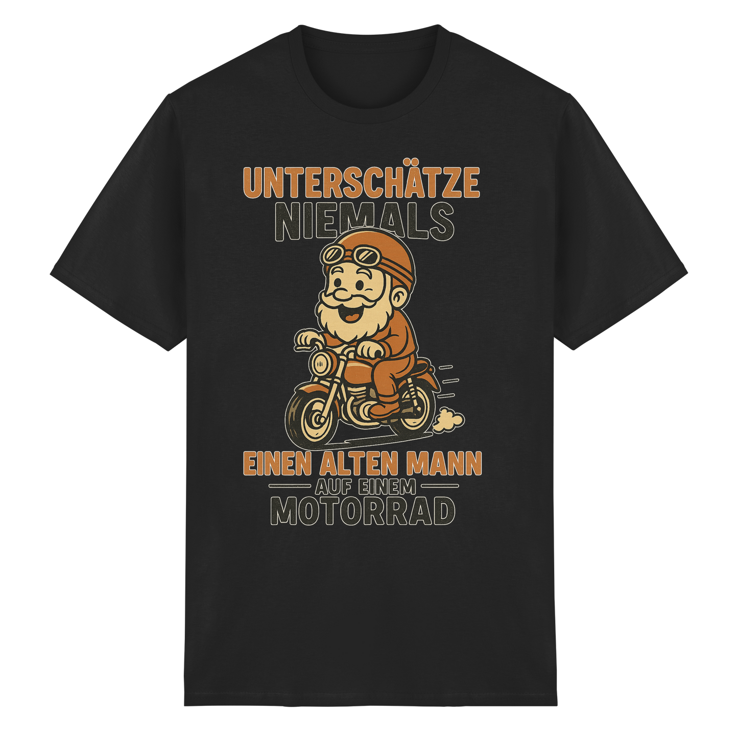Alter Mann auf einem Motorrad - T-Shirt