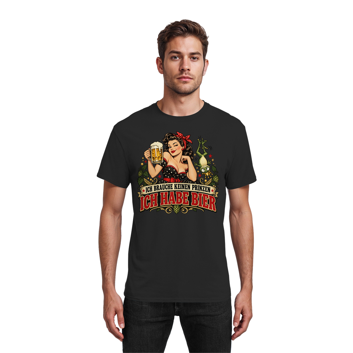 Ich brauche keinen Prinzen - Ich habe Bier - T-Shirt