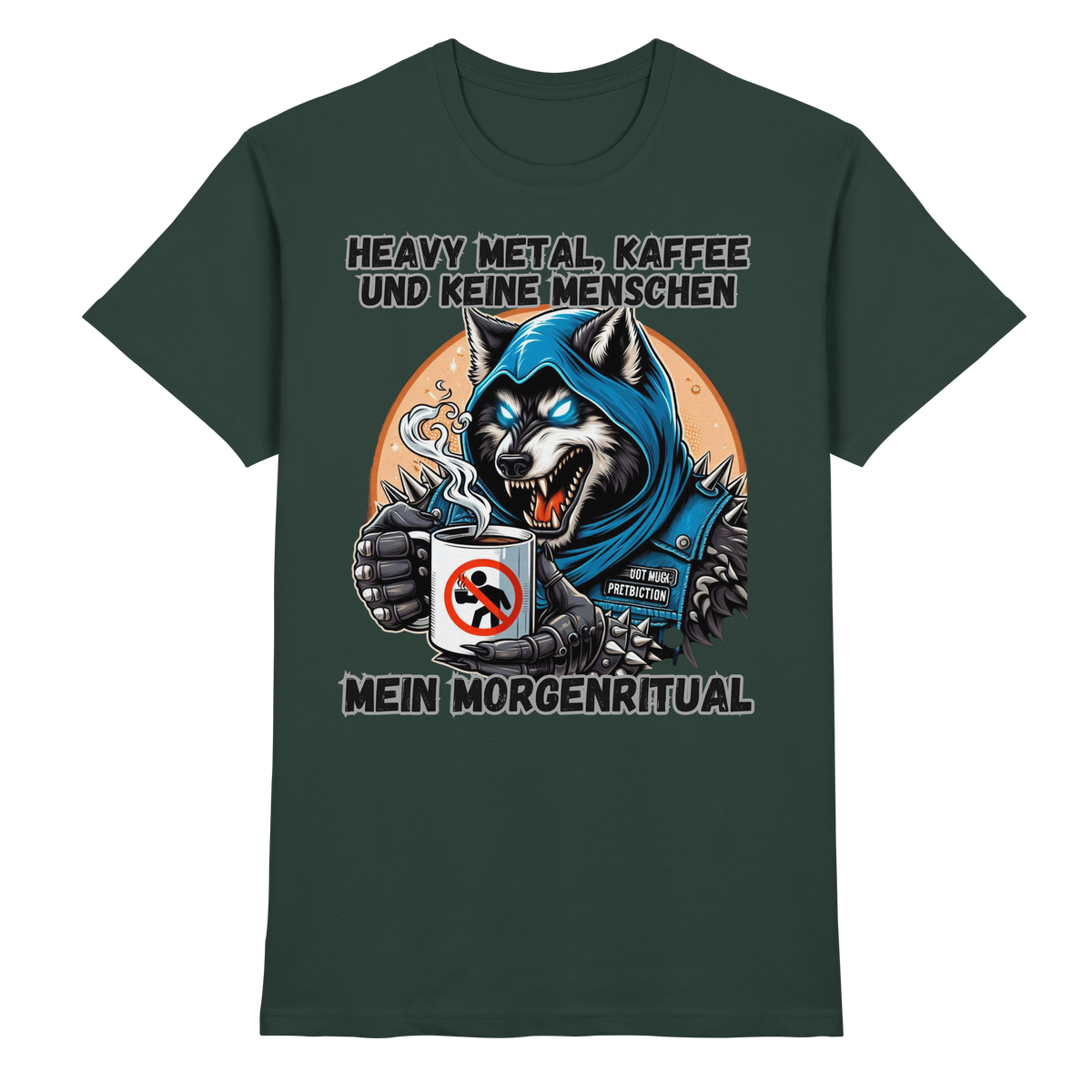 Heavy Metal, Kaffee und keine Menschen - T-Shirt