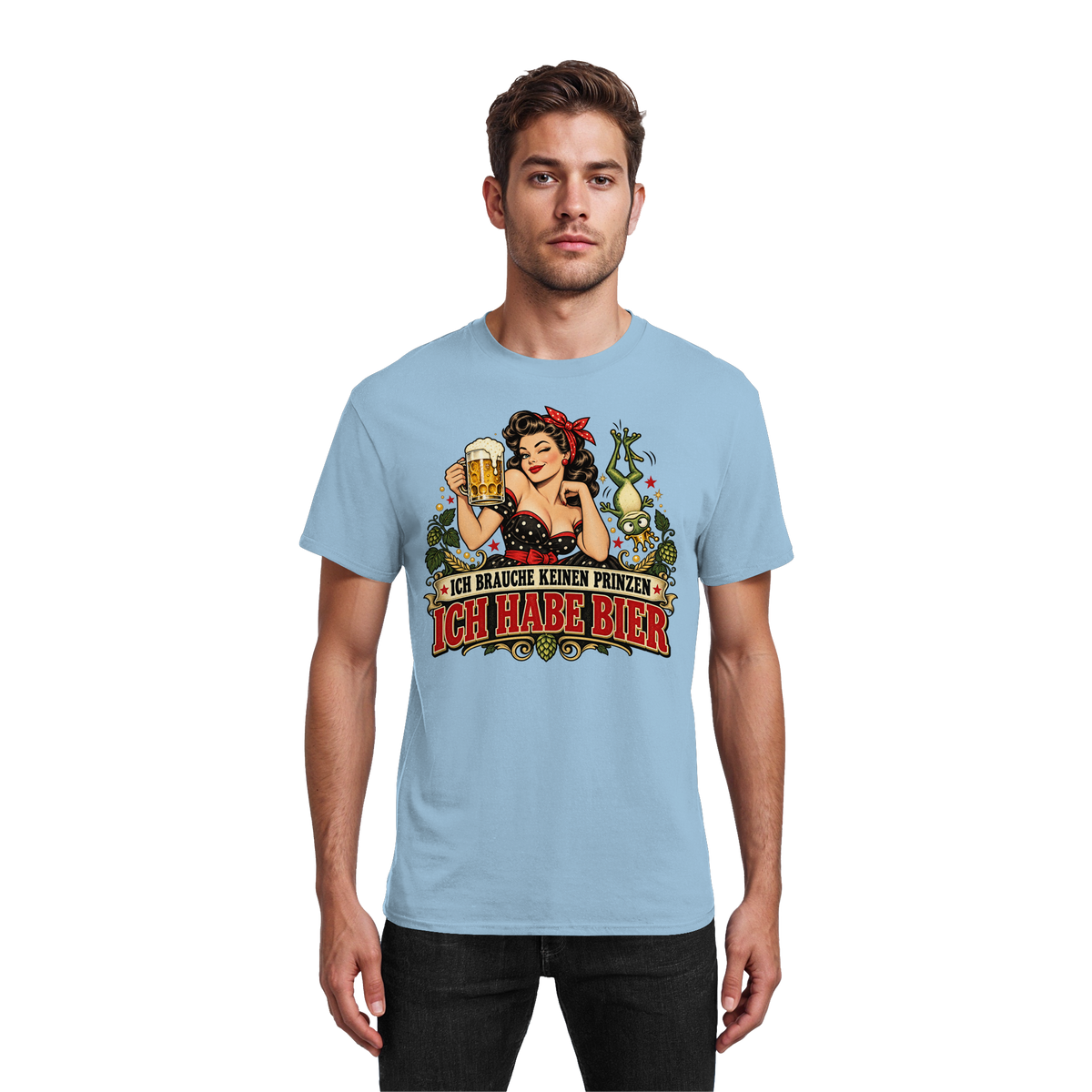 Ich brauche keinen Prinzen - Ich habe Bier - T-Shirt