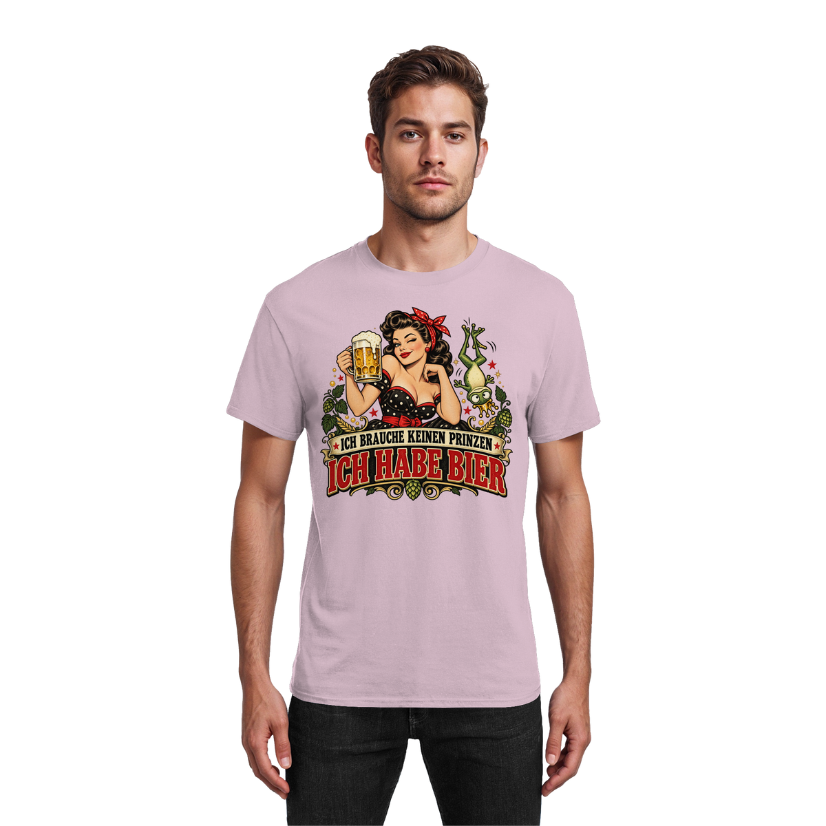Ich brauche keinen Prinzen - Ich habe Bier - T-Shirt