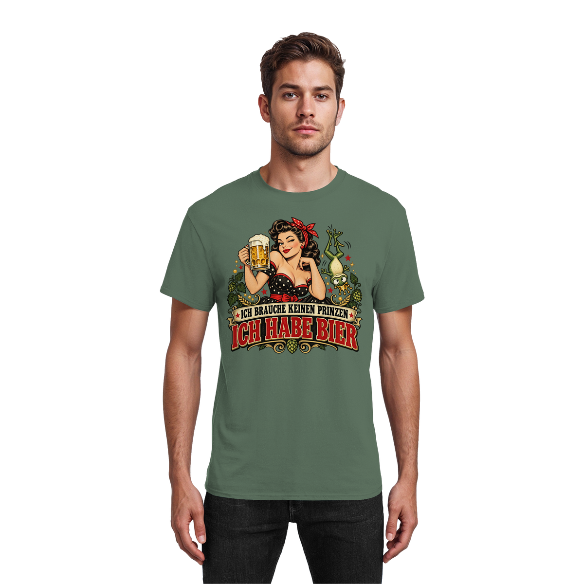Ich brauche keinen Prinzen - Ich habe Bier - T-Shirt