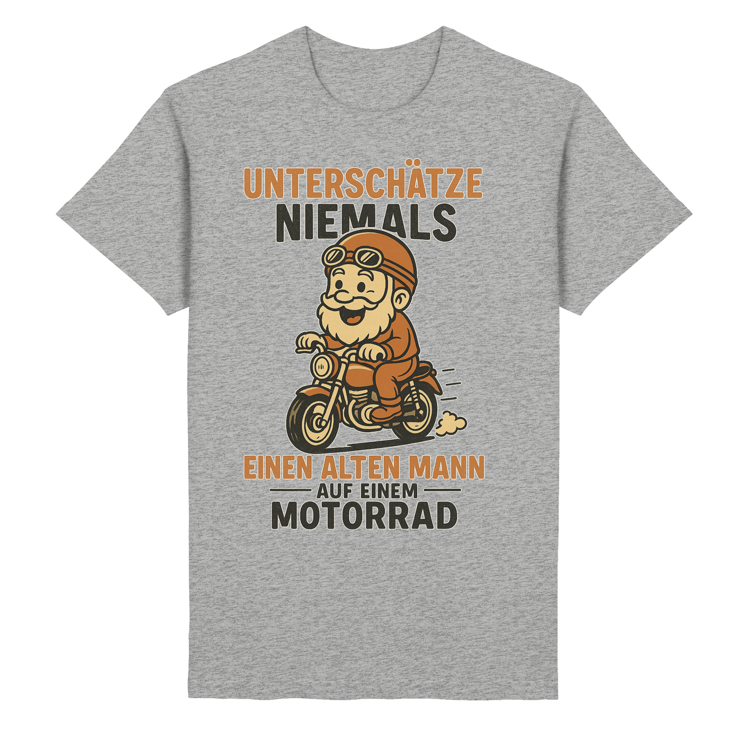Alter Mann auf einem Motorrad - T-Shirt