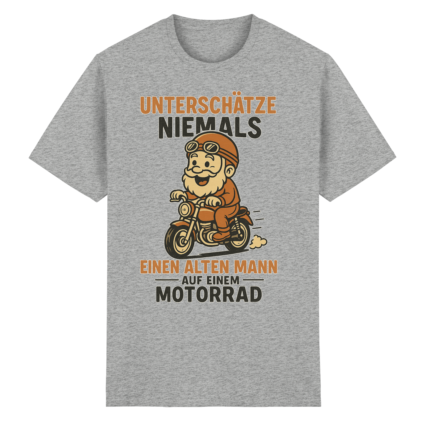 Alter Mann auf einem Motorrad - T-Shirt