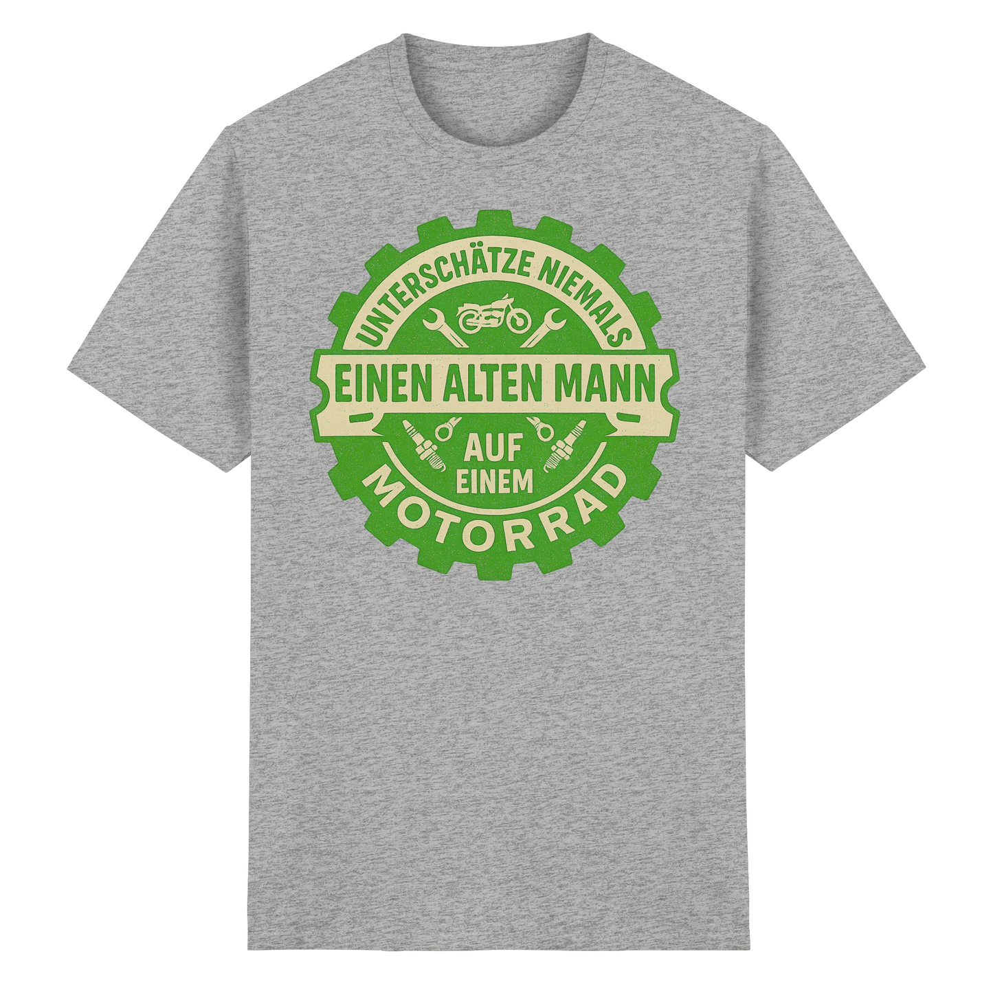 Alter Mann auf einem Motorrad - T-Shirt