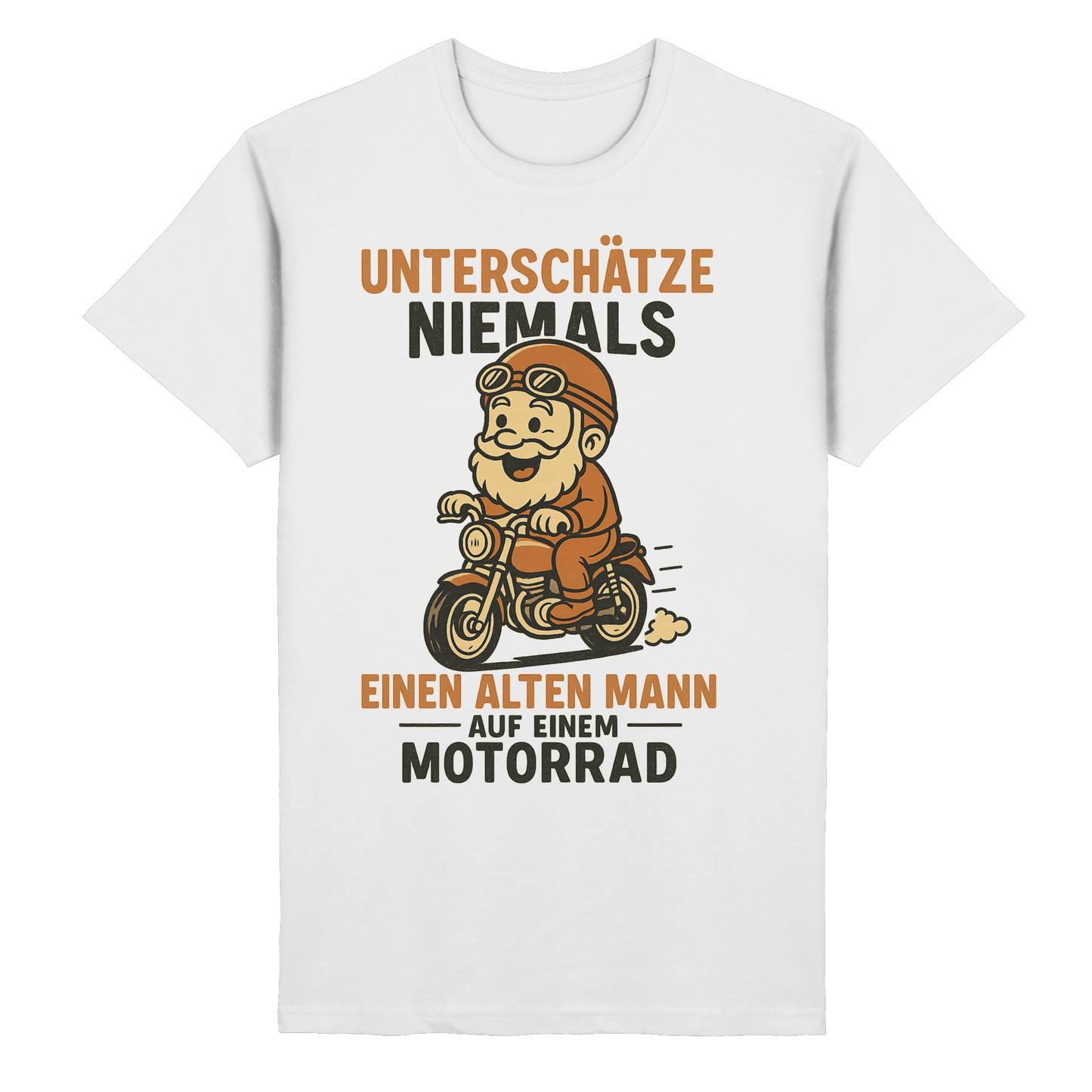 Alter Mann auf einem Motorrad - T-Shirt