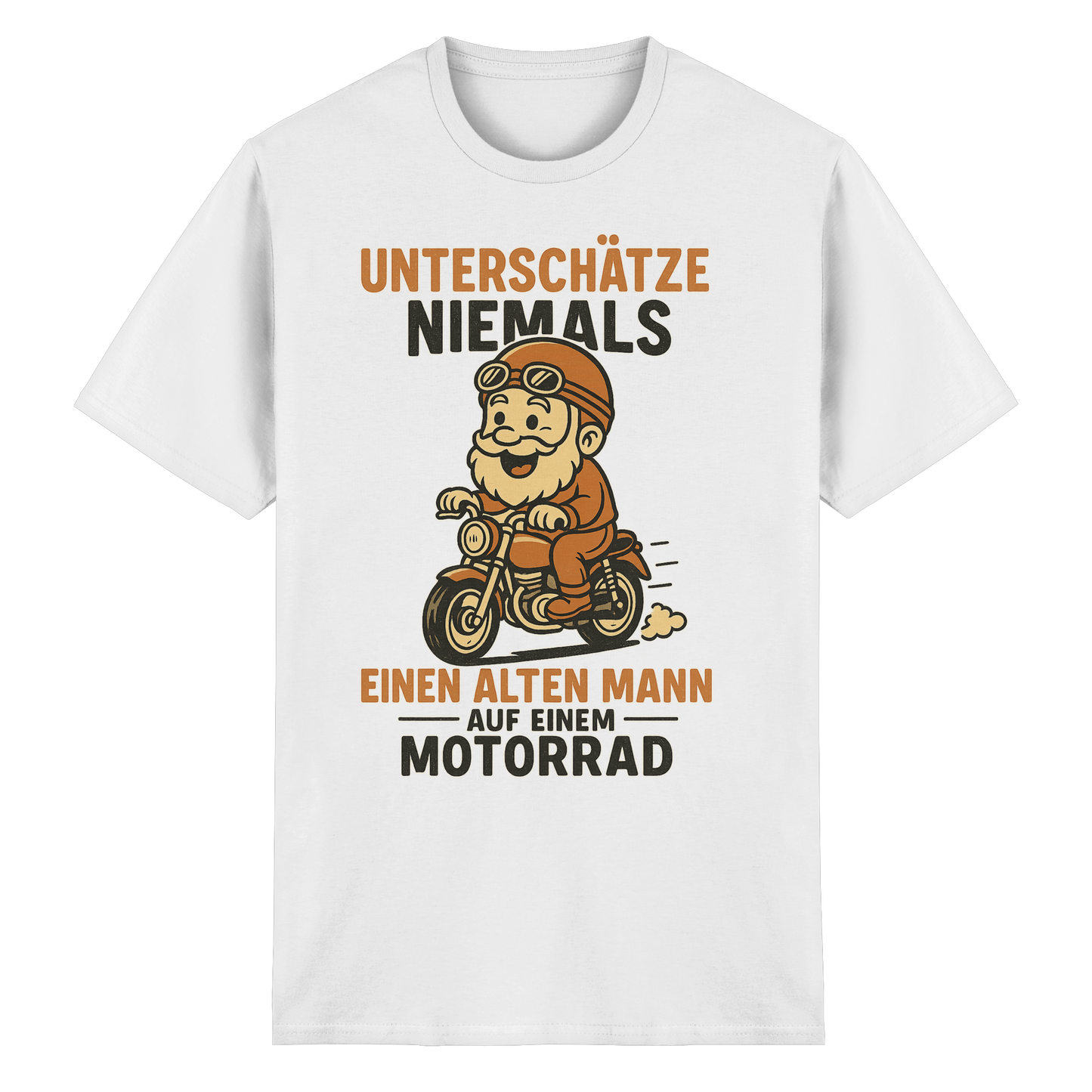 Alter Mann auf einem Motorrad - T-Shirt