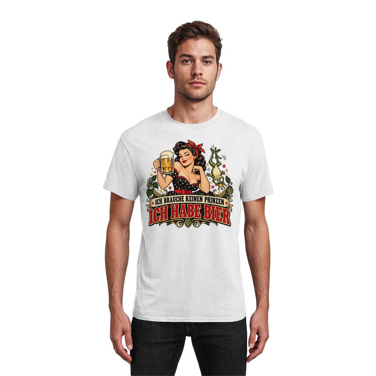 Ich brauche keinen Prinzen - Ich habe Bier - T-Shirt