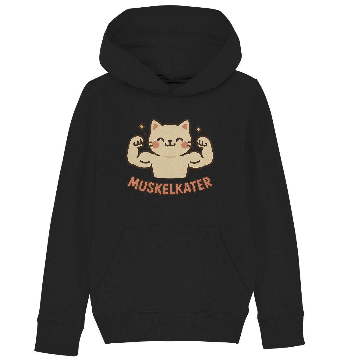 Muskelkater - Kawaii Cat - Kinder Hoodie / Kapuzenpulli