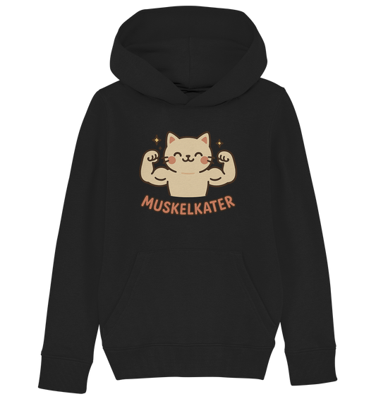 Muskelkater - Kawaii Cat - Kinder Hoodie / Kapuzenpulli