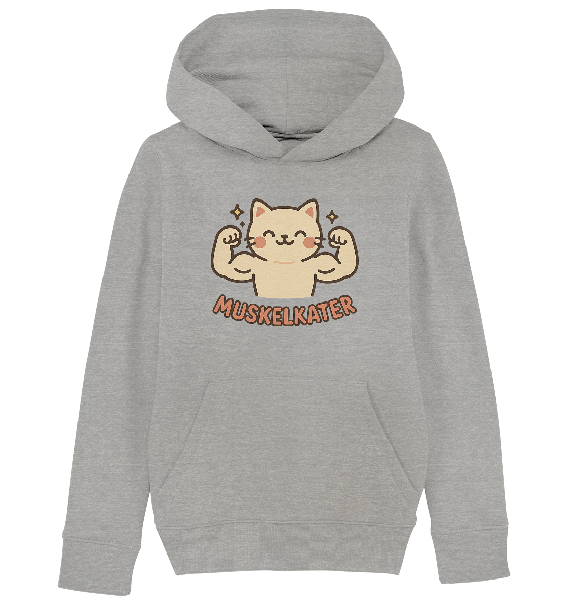 Muskelkater - Kawaii Cat - Kinder Hoodie / Kapuzenpulli