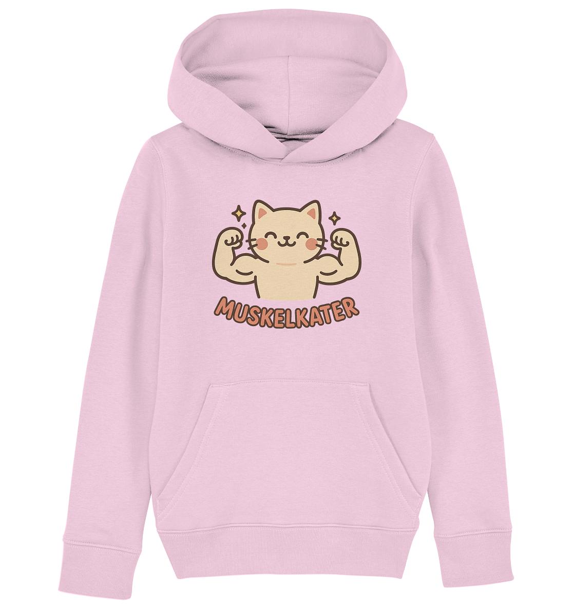 Muskelkater - Kawaii Cat - Kinder Hoodie / Kapuzenpulli