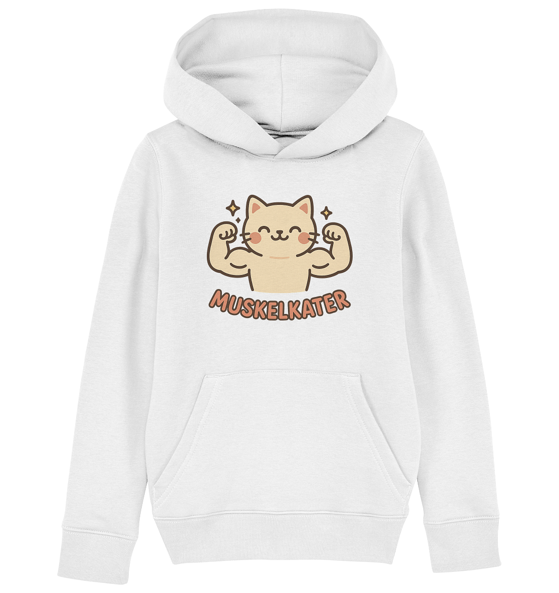 Muskelkater - Kawaii Cat - Kinder Hoodie / Kapuzenpulli