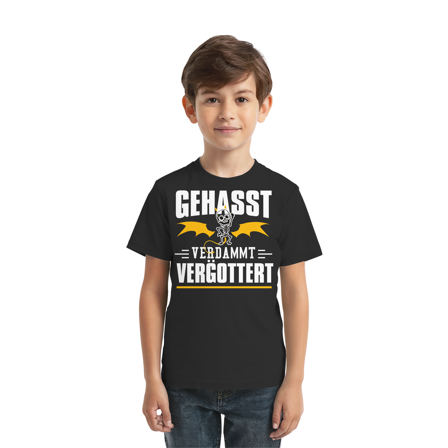 Gehasst Verdammt Vergöttert - Skelett mit Flügeln - Kinder T-Shirt