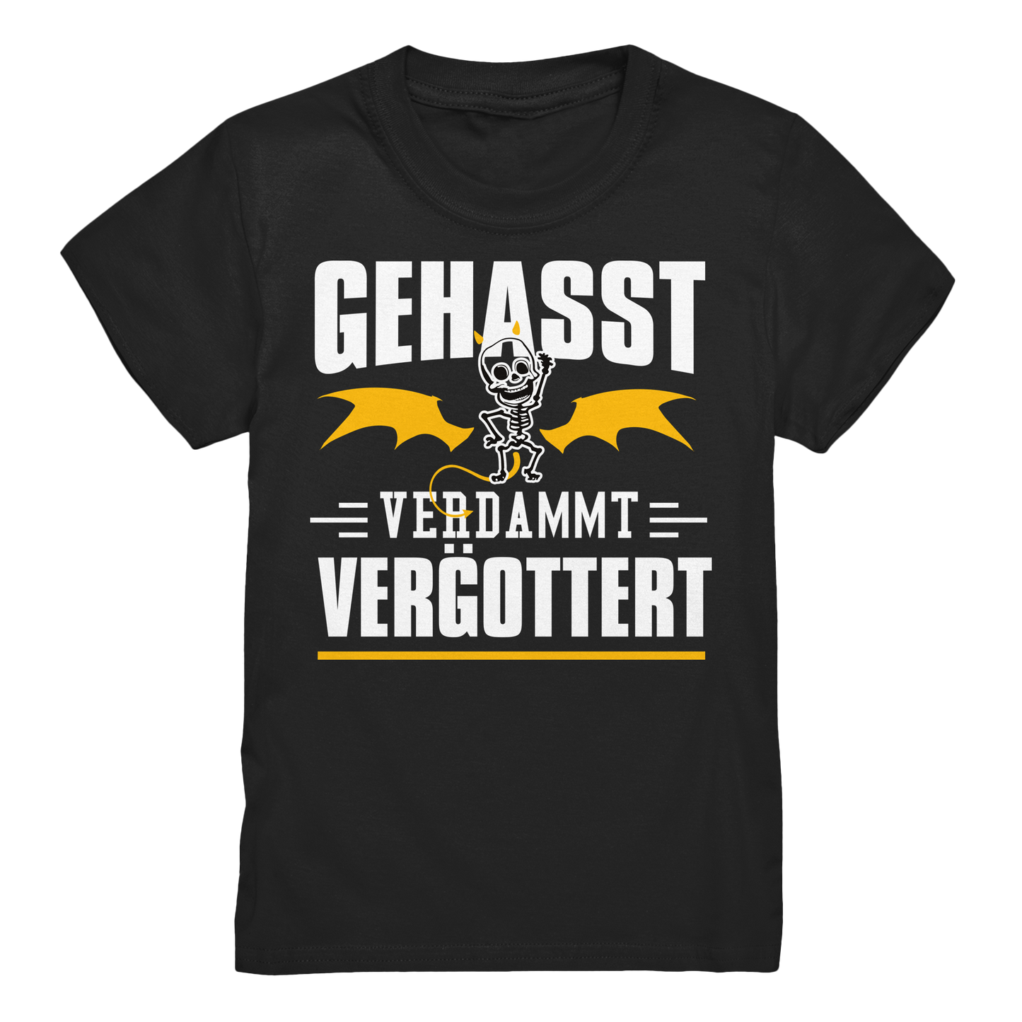 Gehasst Verdammt Vergöttert - Skelett mit Flügeln - Kinder T-Shirt