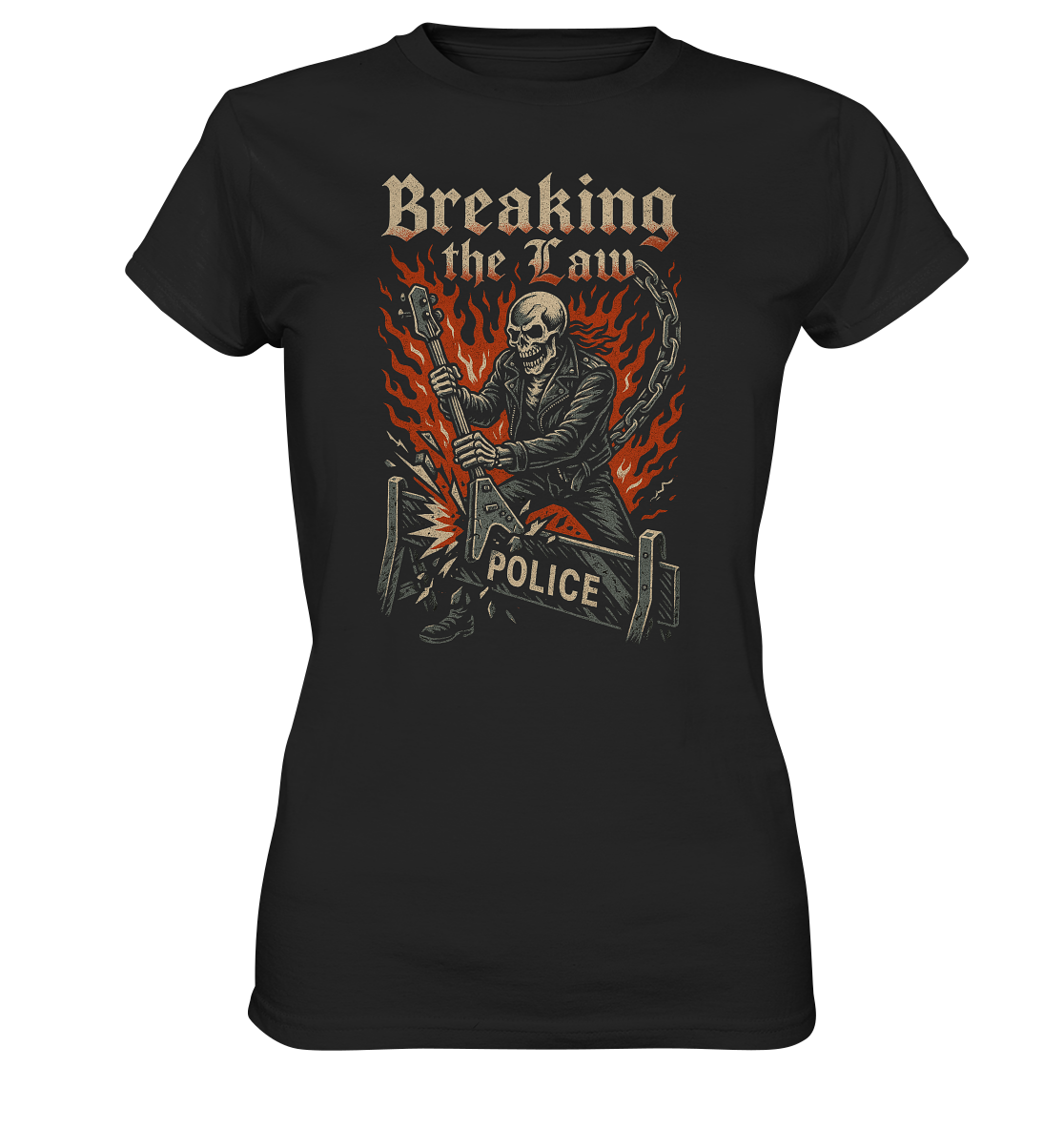 Breaking the Law - Skull - Damen T-Shirt