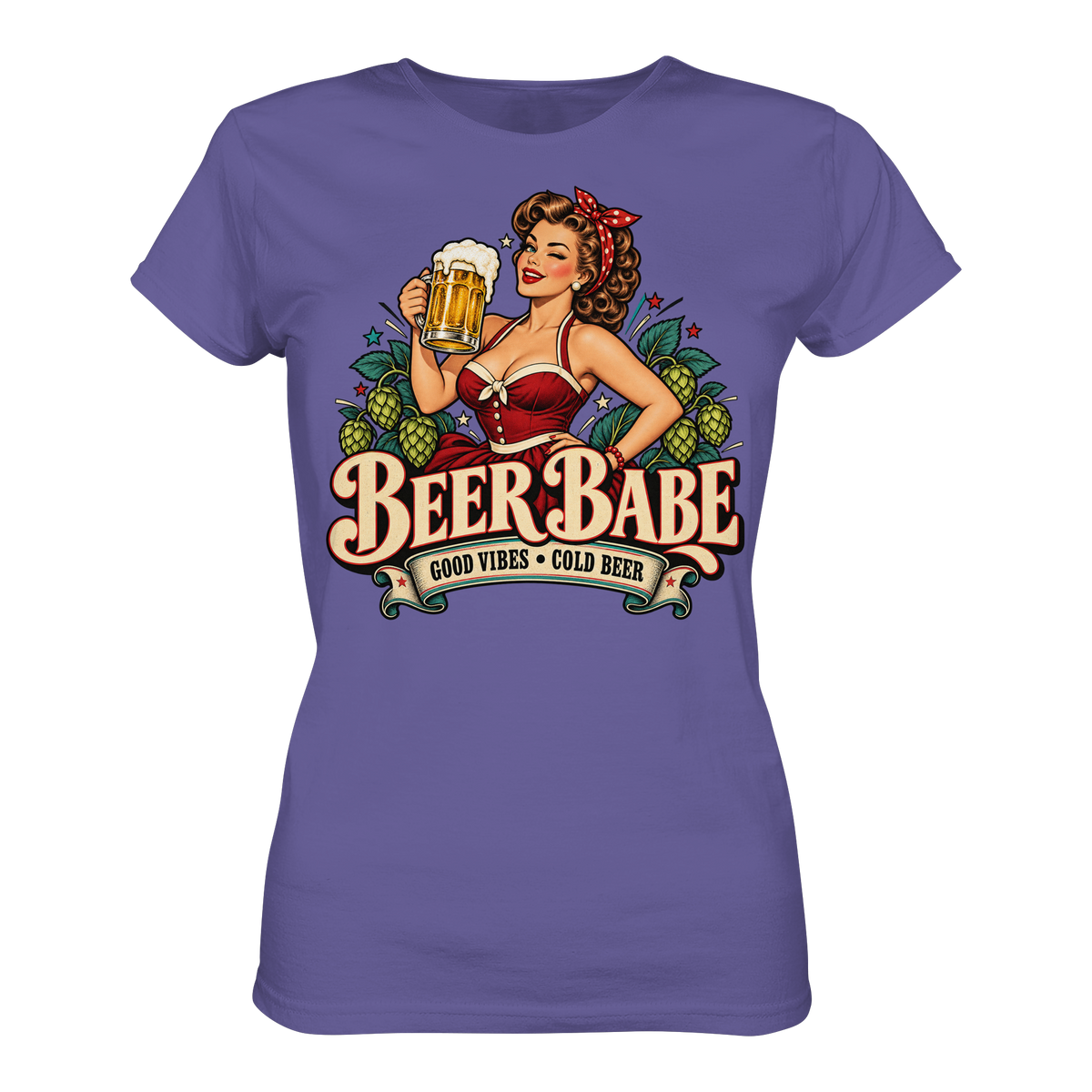 Beer Babe - Good Vibes, Cold Beer - Damen T-Shirt