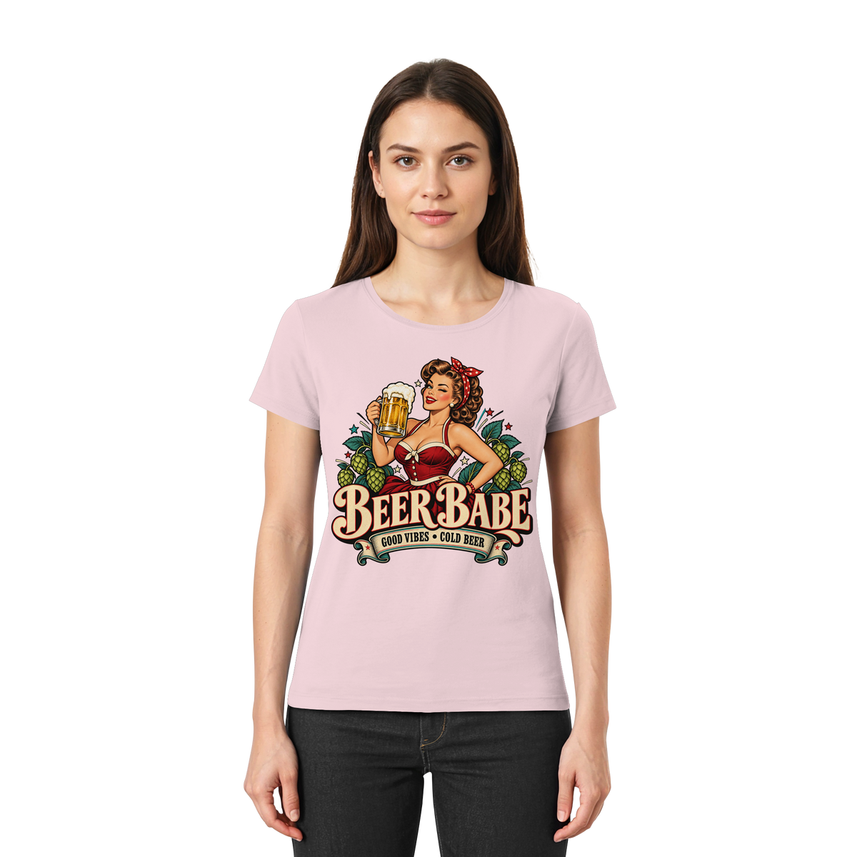 Beer Babe - Good Vibes, Cold Beer - Damen T-Shirt