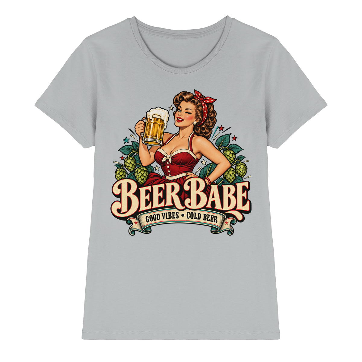Beer Babe - Good Vibes, Cold Beer - Damen T-Shirt