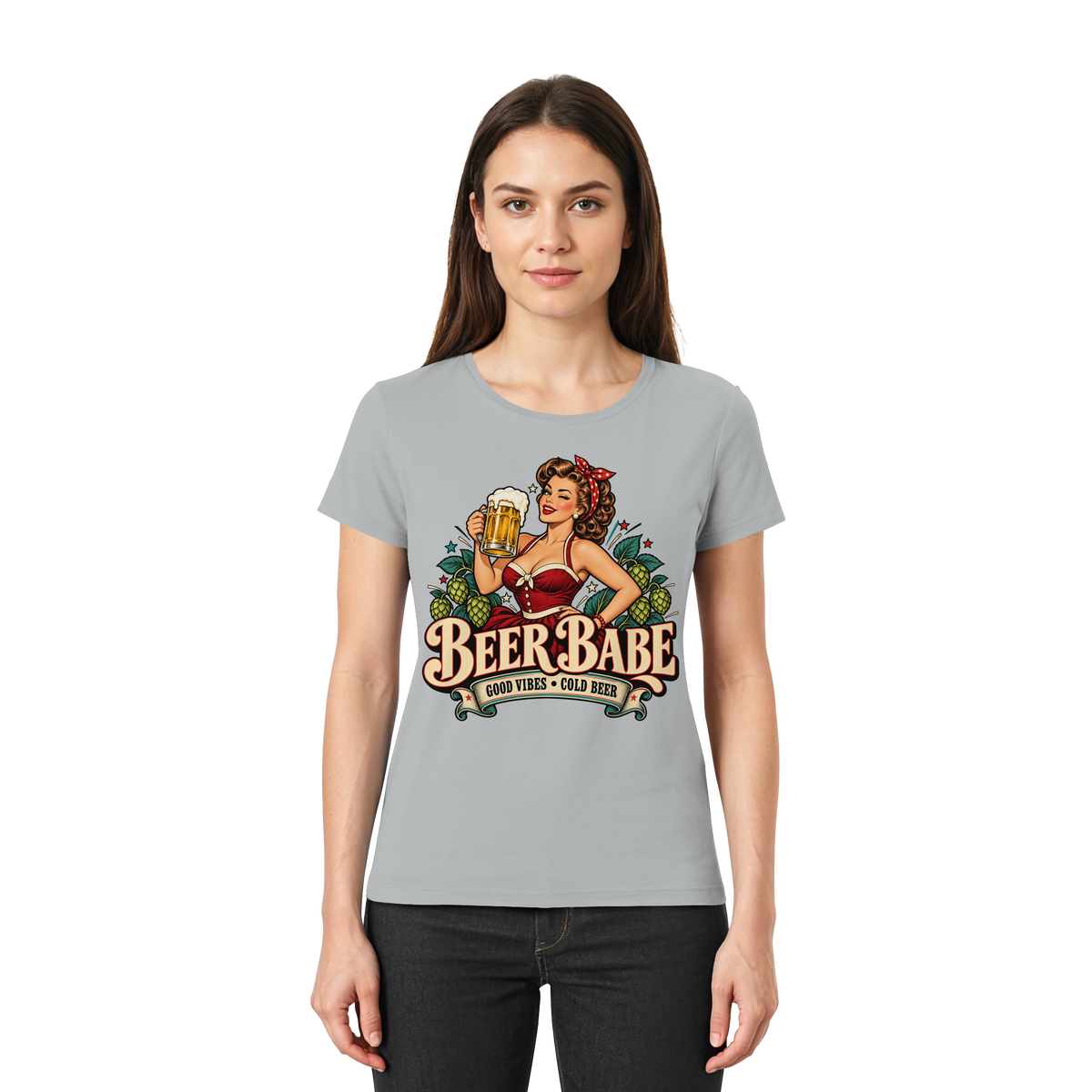 Beer Babe - Good Vibes, Cold Beer - Damen T-Shirt
