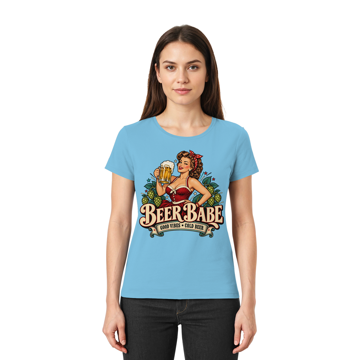 Beer Babe - Good Vibes, Cold Beer - Damen T-Shirt