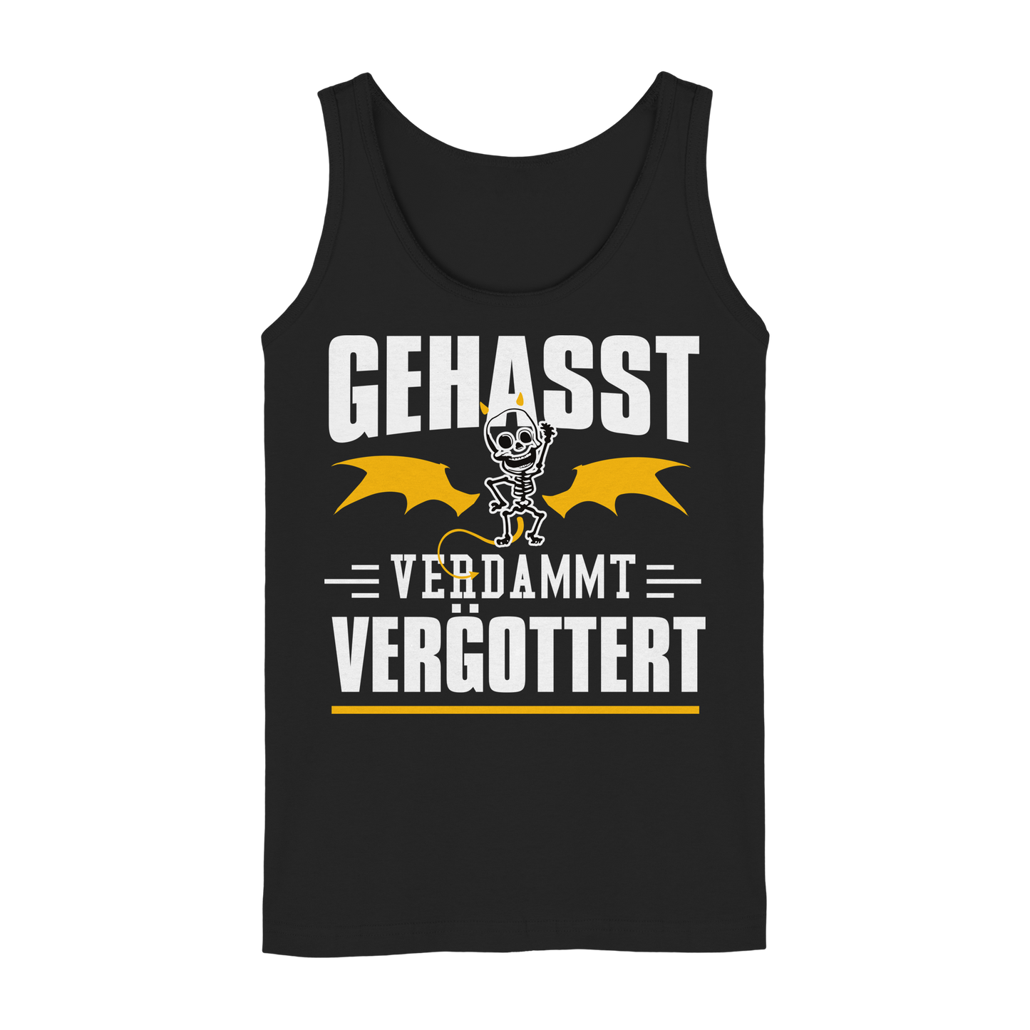 Gehasst Verdammt Vergöttert - Skelett mit Flügeln - Damen Tank-Top Shirt