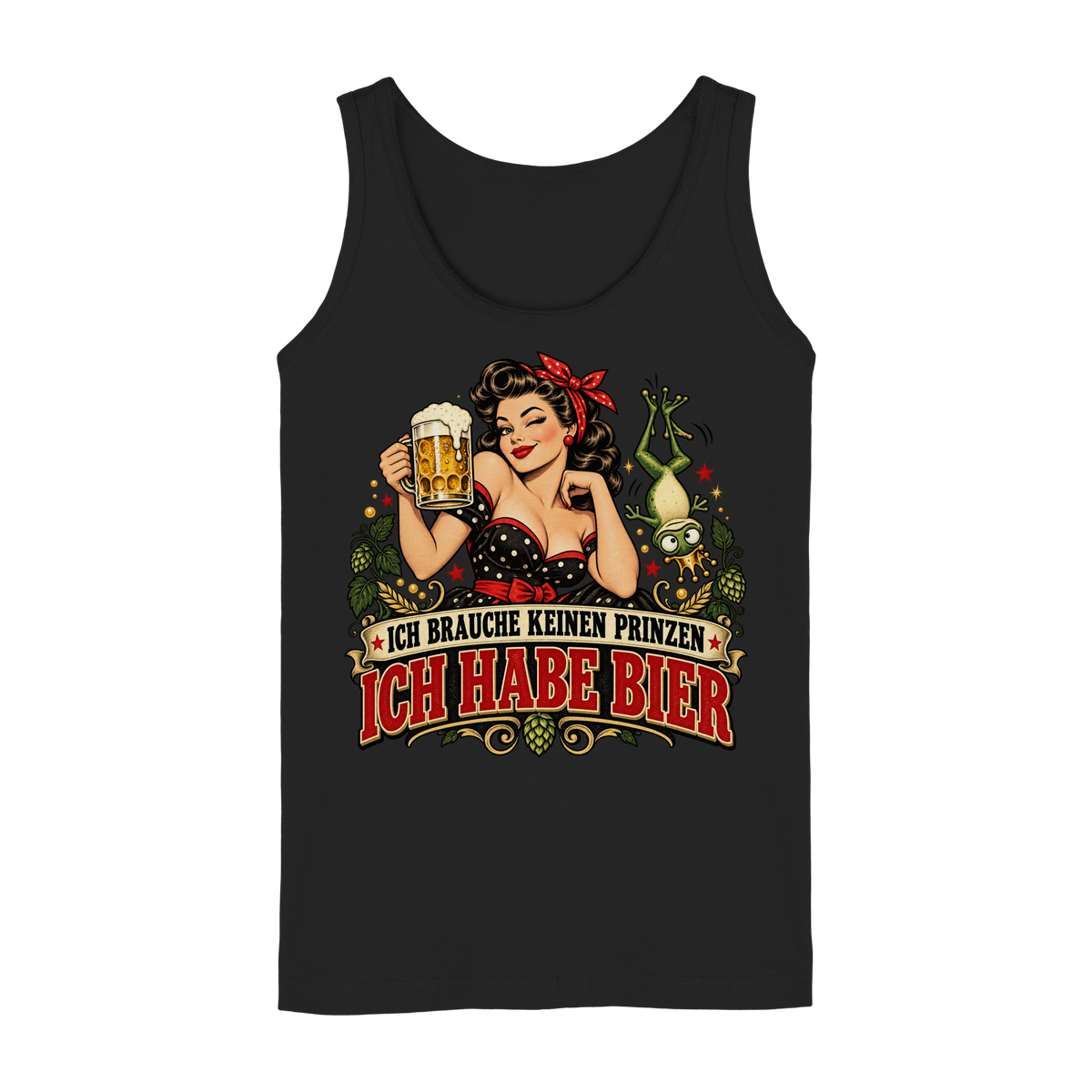 Ich brauche keinen Prinzen - Ich habe Bier - Damen Tank-Top Shirt