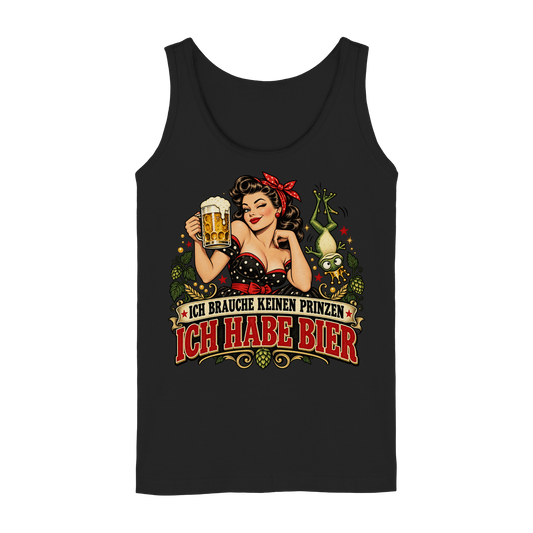 Ich brauche keinen Prinzen - Ich habe Bier - Damen Tank-Top Shirt