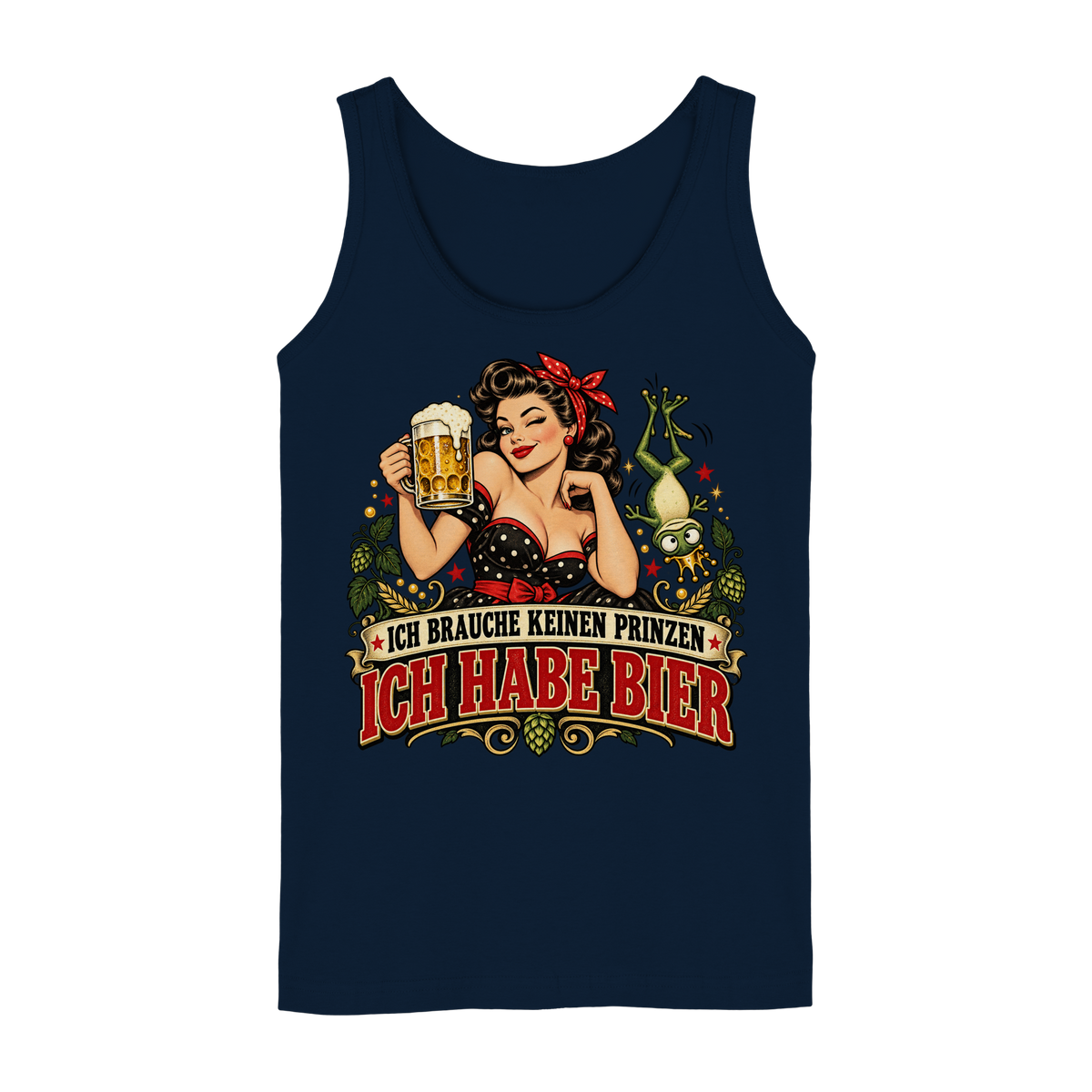 Ich brauche keinen Prinzen - Ich habe Bier - Damen Tank-Top Shirt