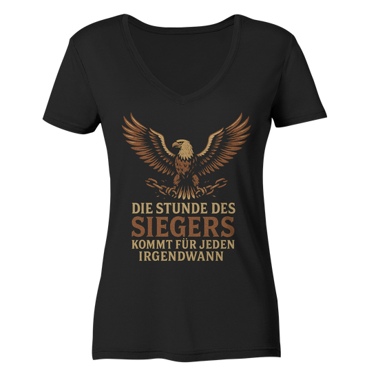 Die Stunde des Siegers kommt für jeden irgendwann - Damen V-Neck T-Shirt