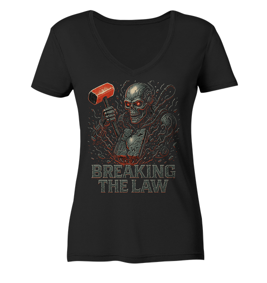 Breaking the Law - Cyborg - Damen V-Neck T-Shirt