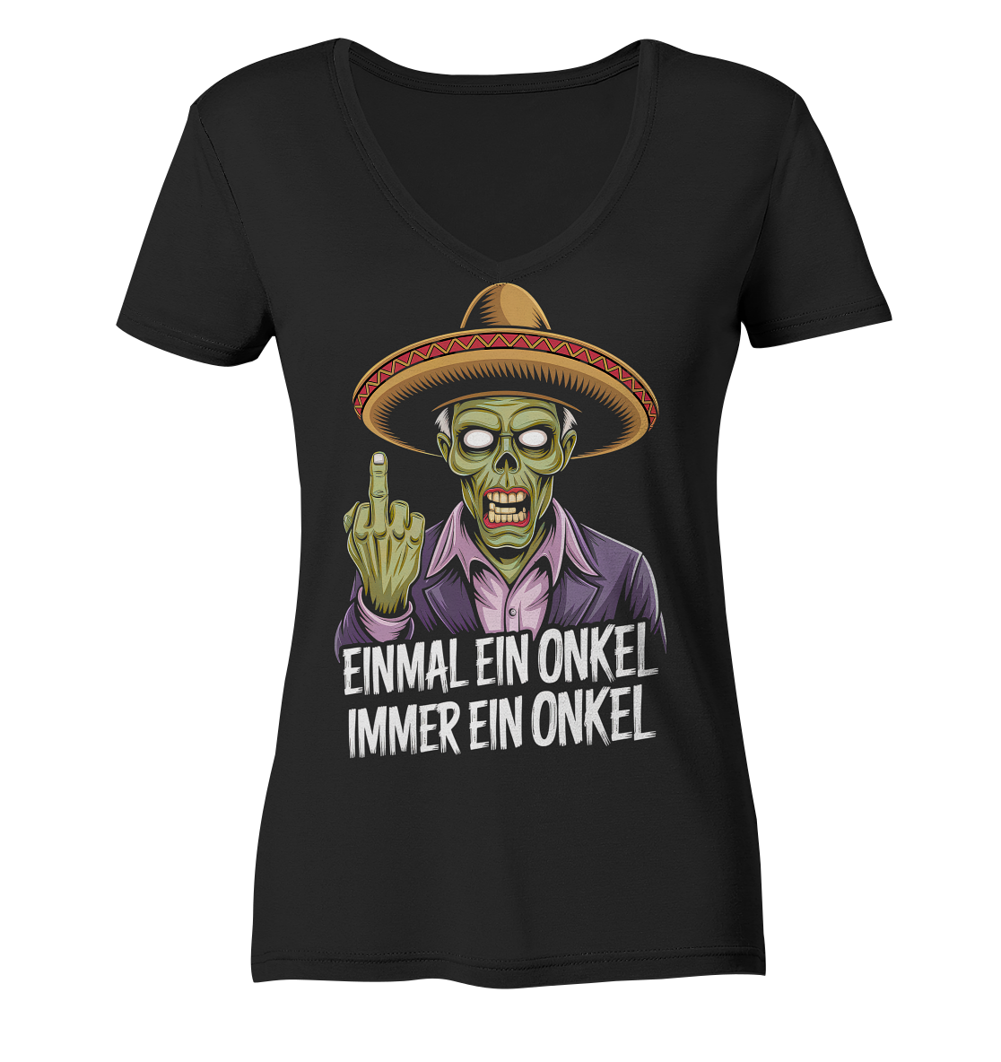 Einmal ein Onkel, immer ein Onkel - Damen V-Neck T-Shirt
