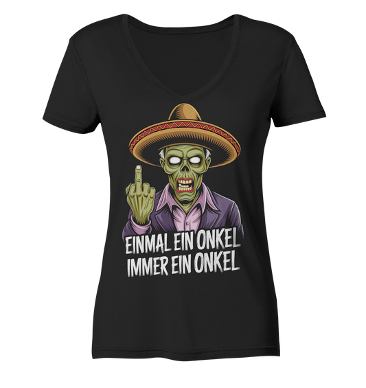 Einmal ein Onkel, immer ein Onkel - Damen V-Neck T-Shirt
