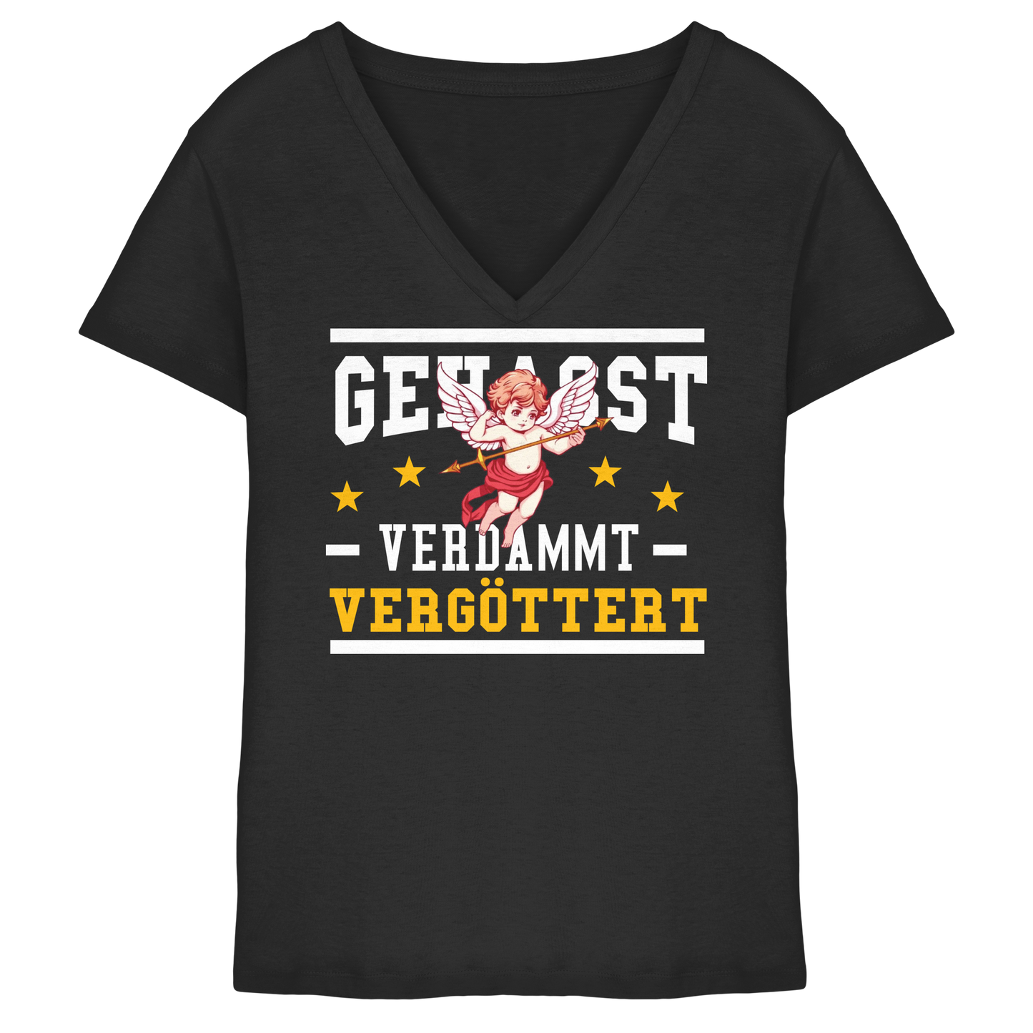 Gehasst, Verdammt, Vergöttert - Damen V-Neck T-Shirt