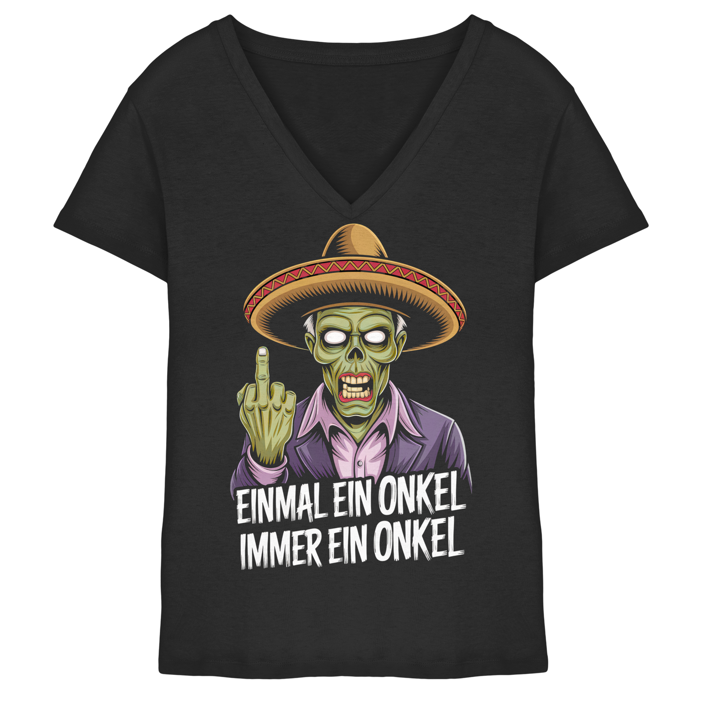 Einmal ein Onkel, immer ein Onkel - Damen V-Neck T-Shirt