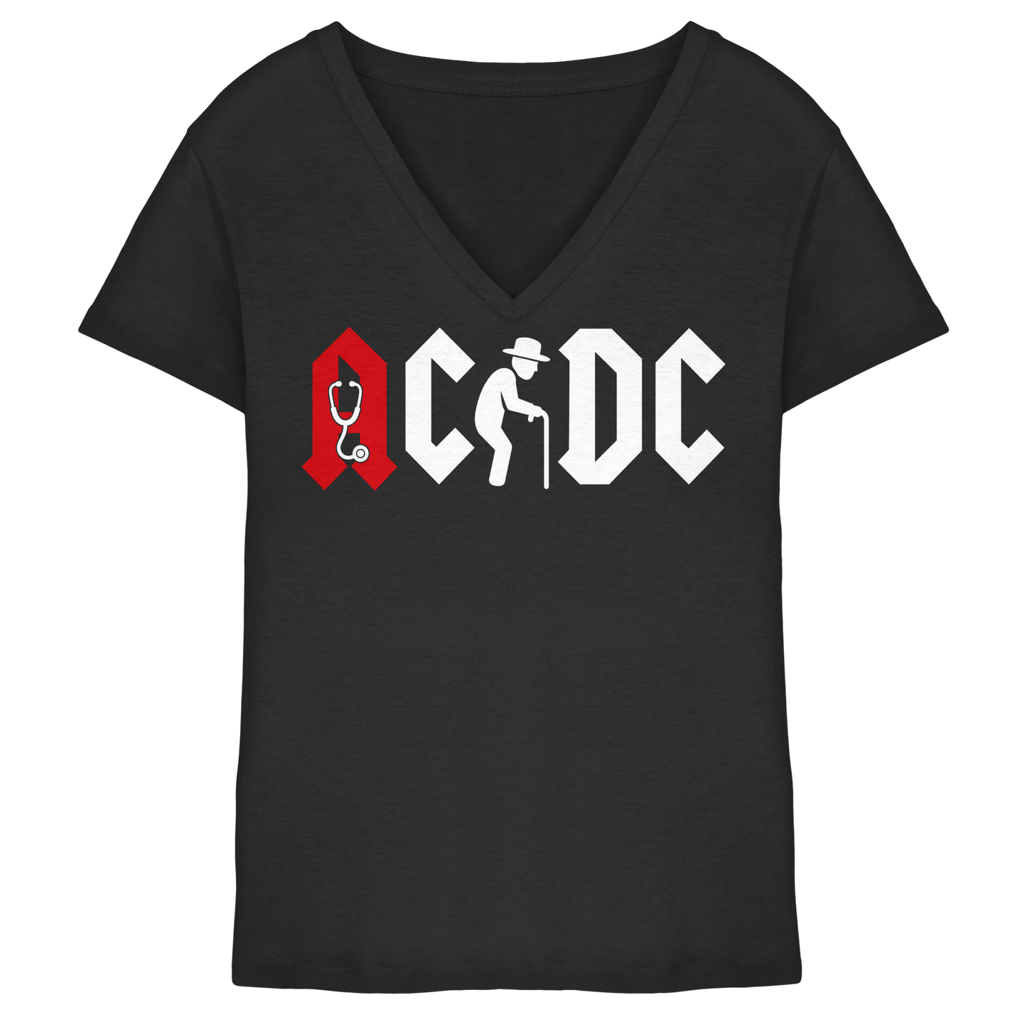 ACDC - Altrocker Logo - Ladies V-Neck Shirt