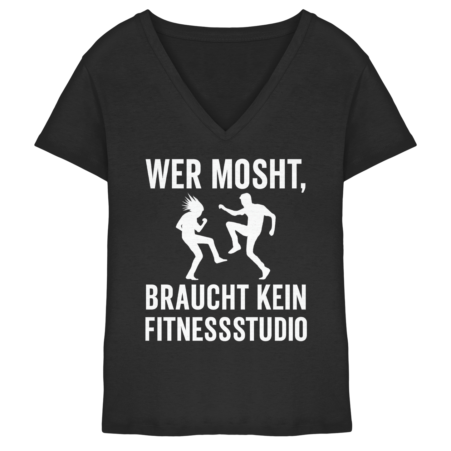 Moshen statt Hantelbank - Damen V-Neck T-Shirt
