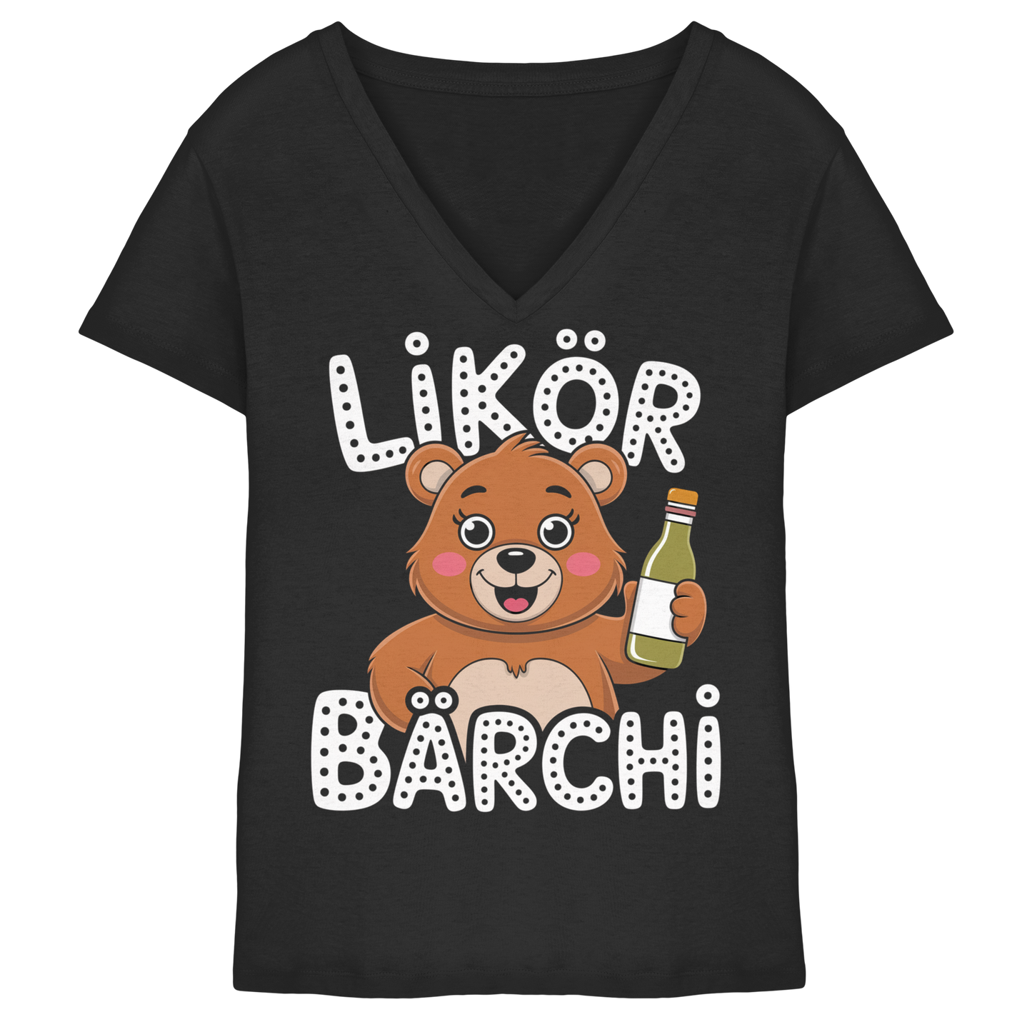 Likör Bärchi - Damen V-Neck T-Shirt
